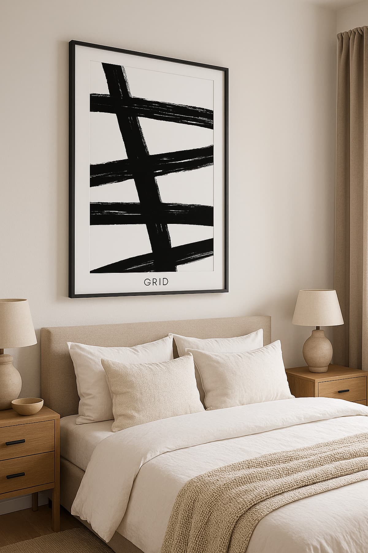 Intersect - Gerçek Cama Baskı Siyah Alüminyum Metal Çerçeveli Tekli Modern Tablo görsel 2