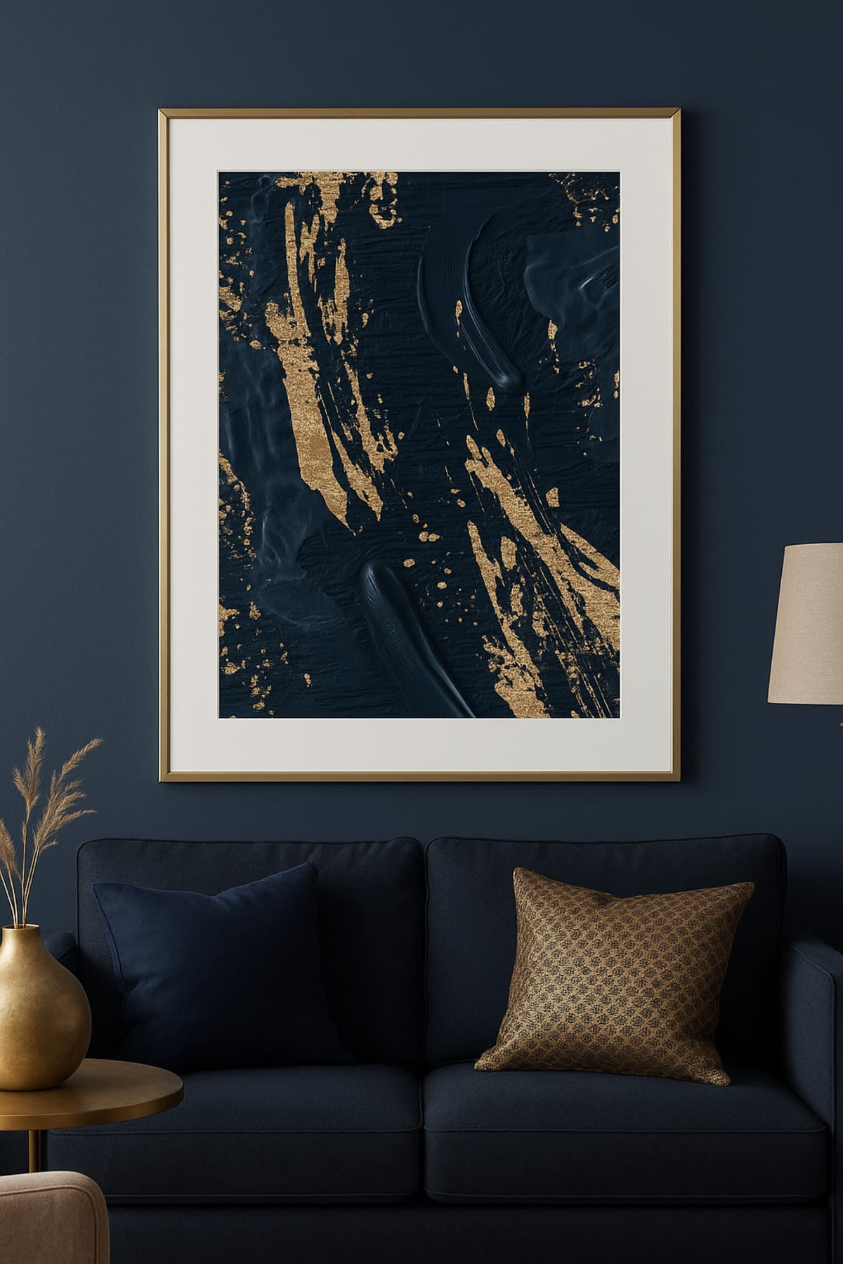 Midnight Gold Abstract