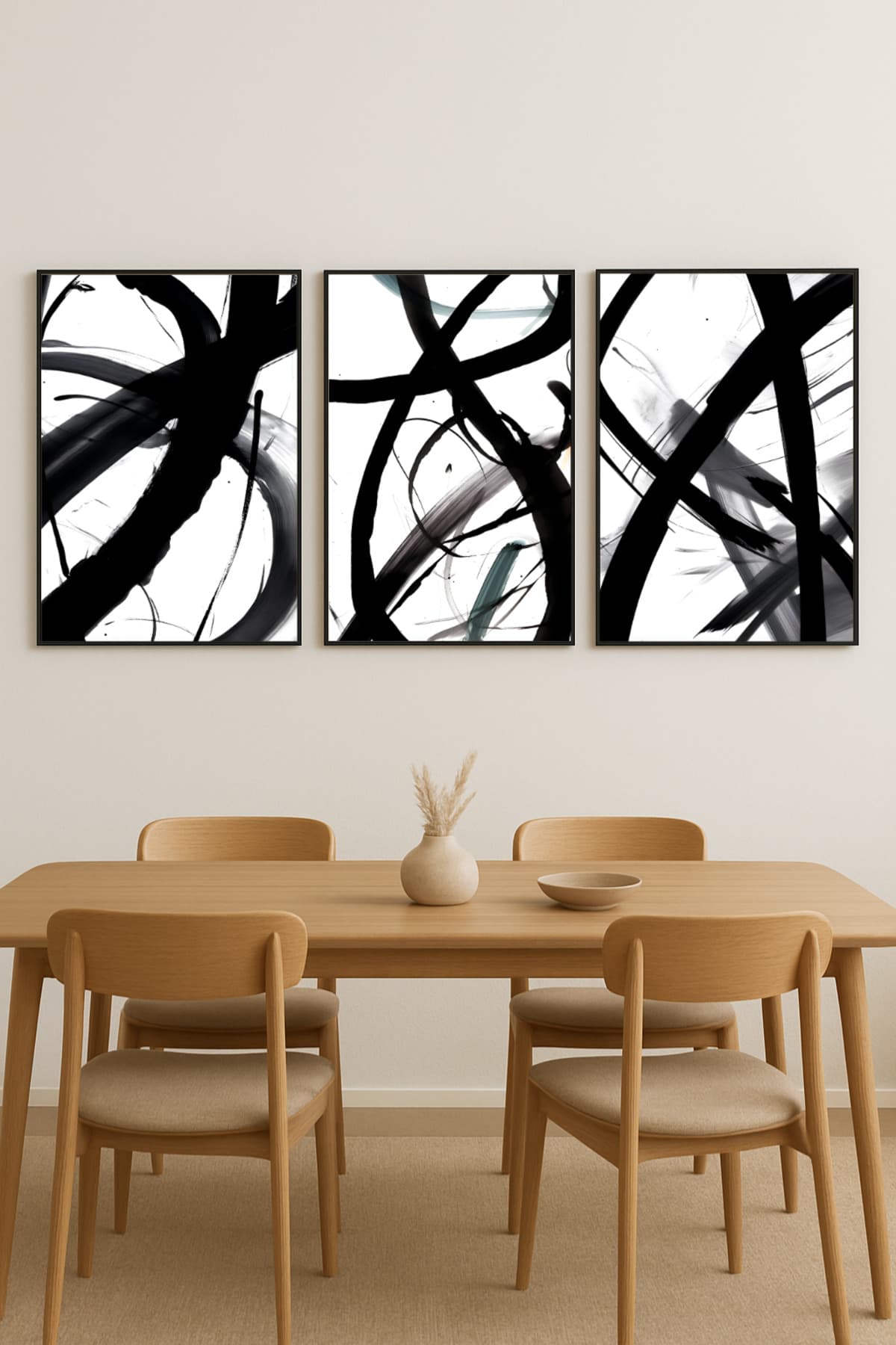 Siyah-Beyaz Abstract